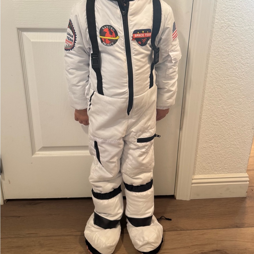 Kids White Astronaut Costume